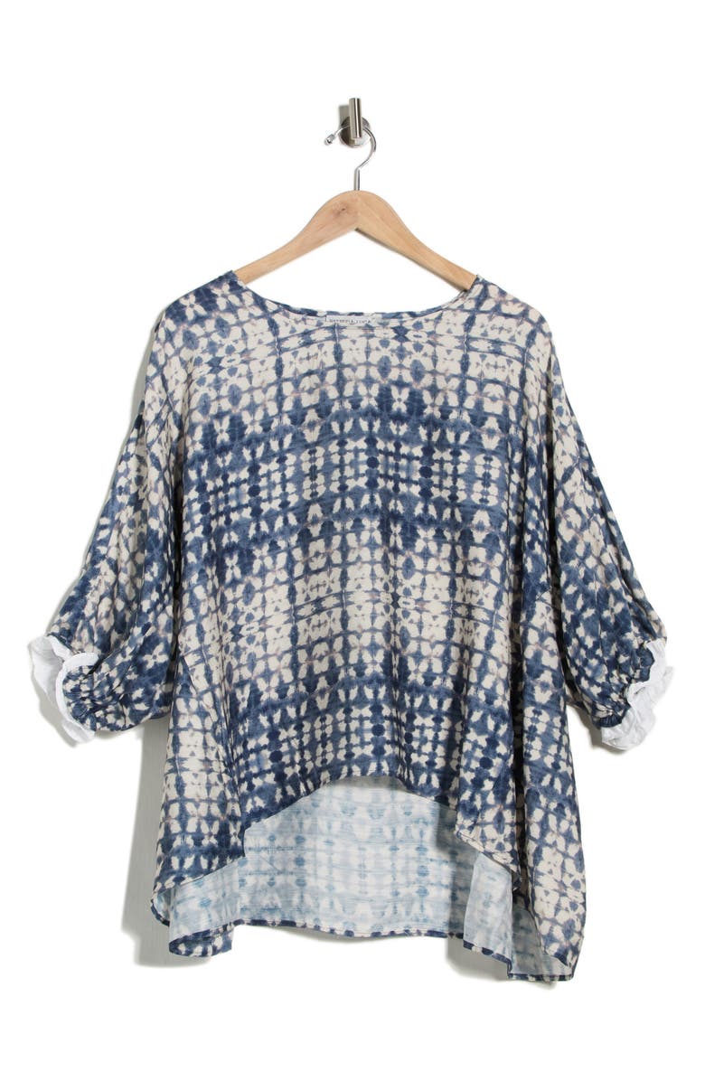 PATRIZIA LUCA Printed Boxy Top, Main, color, Blue
