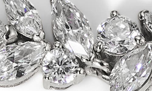 Nadri Sav Cubic Zirconia Cluster Flex Bracelet In Rhodium