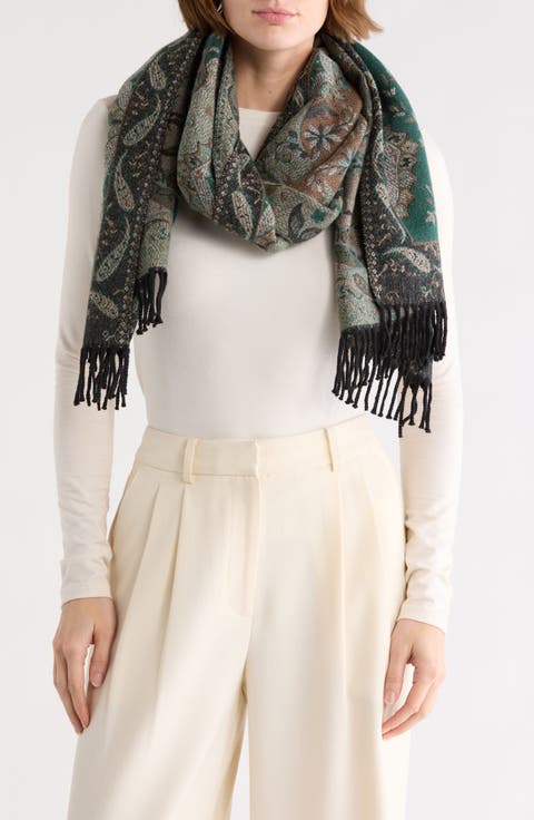 Ornate Paisley Jacquard Scarf