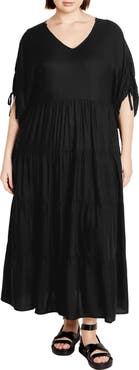 City Chic Jenna Puff Sleeve Dress