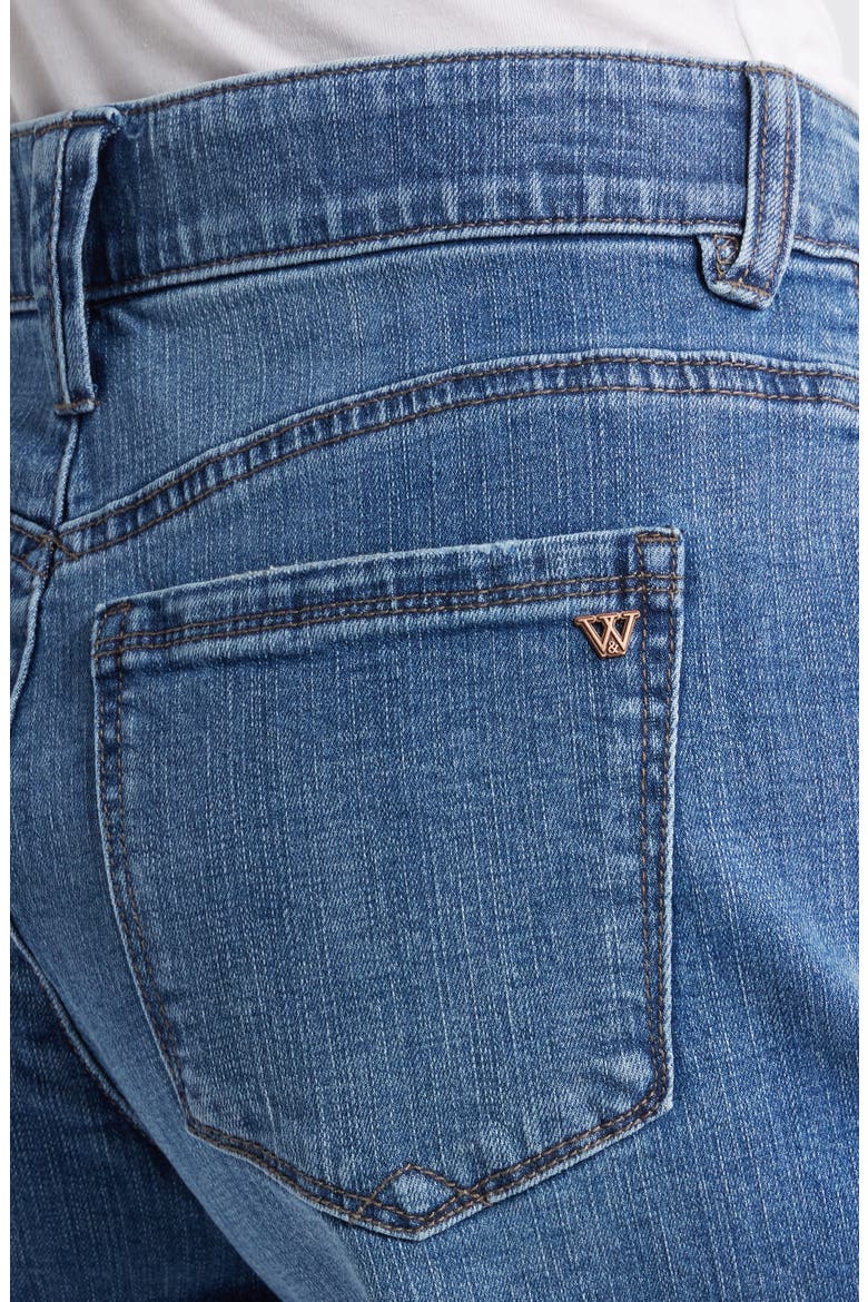 High Waist Relaxed Denim Shorts, Alternate, color, BLUE