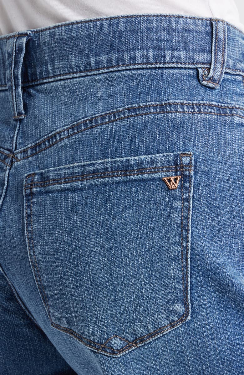 Wit & Wisdom High Waist Relaxed Denim Shorts, Alternate, color, Blue