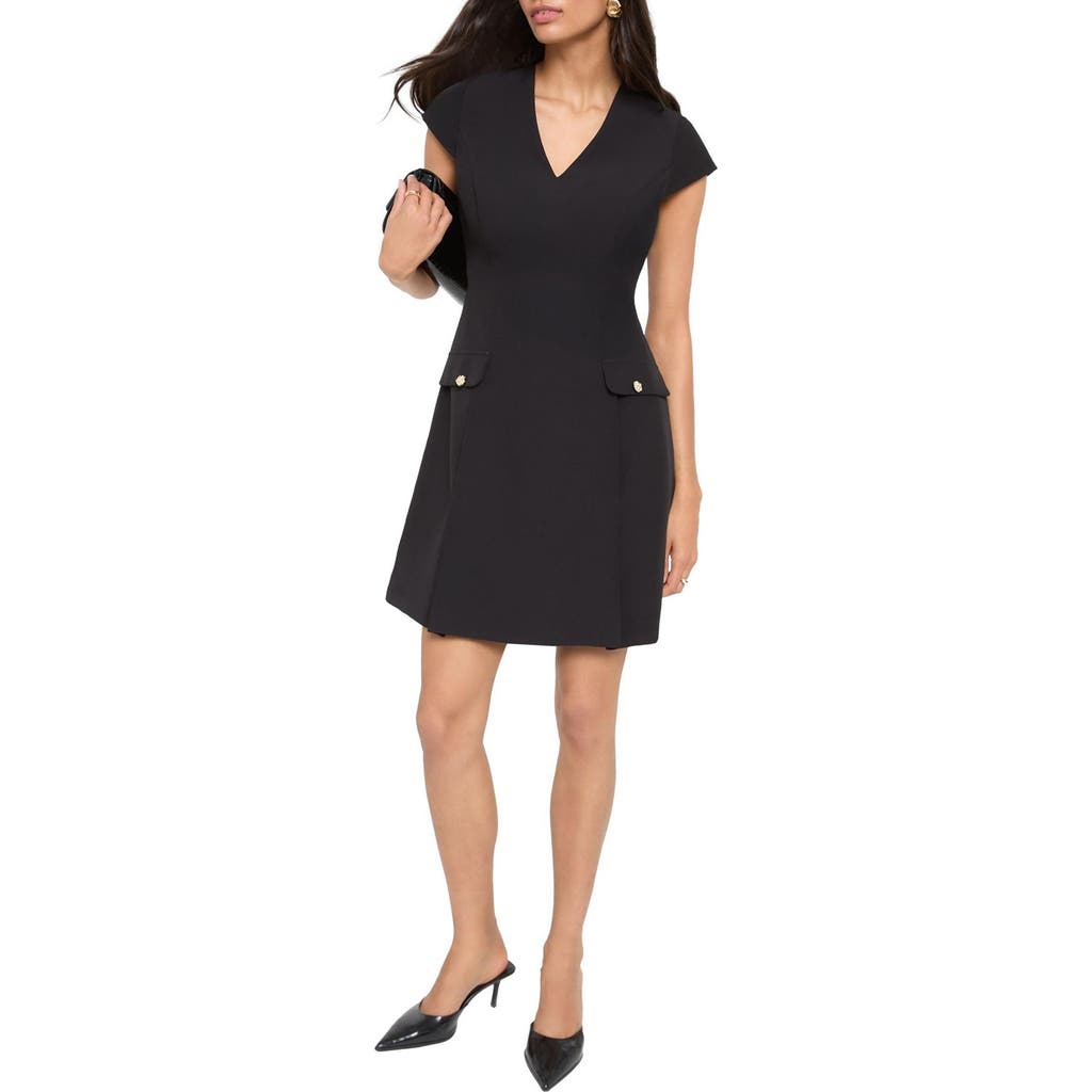 Friends Like These Cap Sleeve Shift Dress In Black