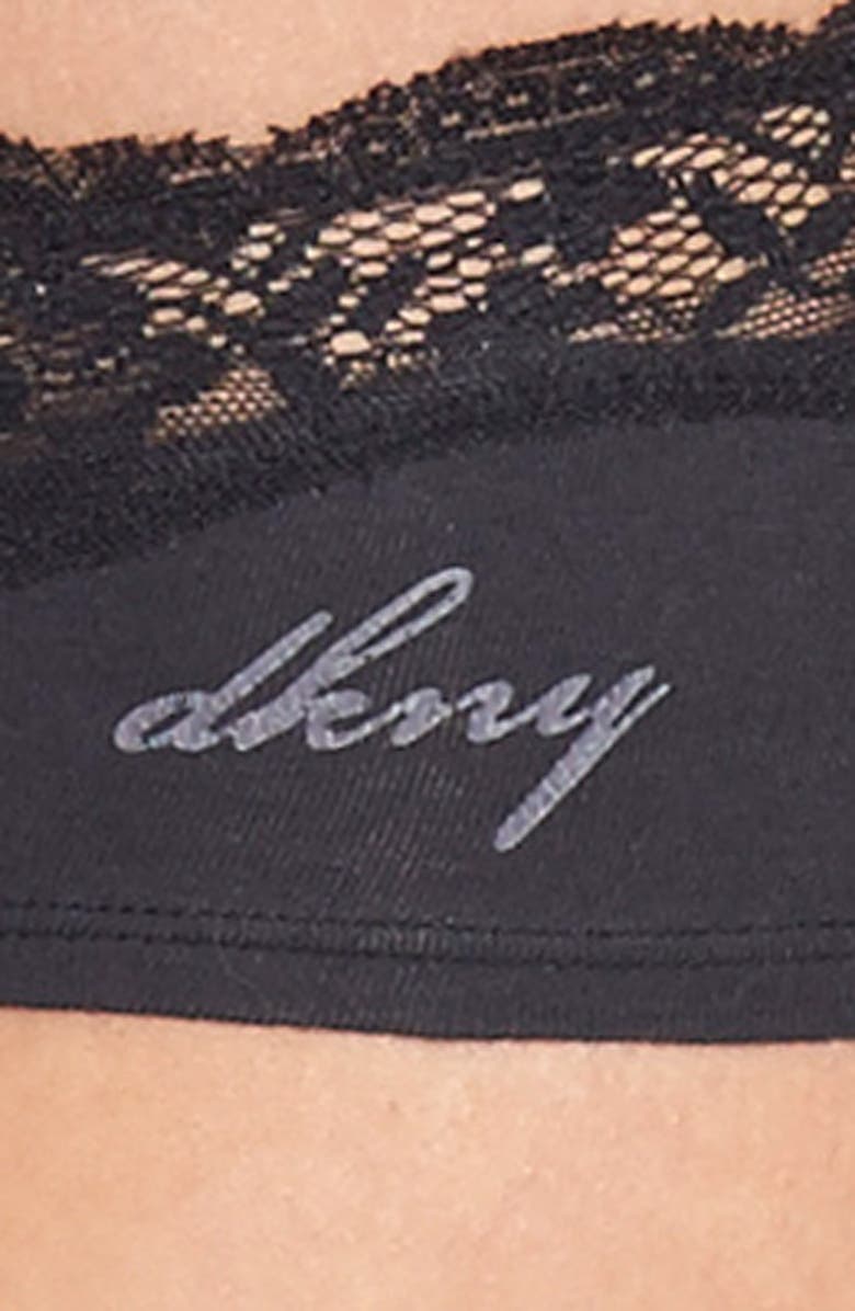 DKNY 'Downtown' Lace Trim Cotton Hipster Briefs, Alternate, color, 