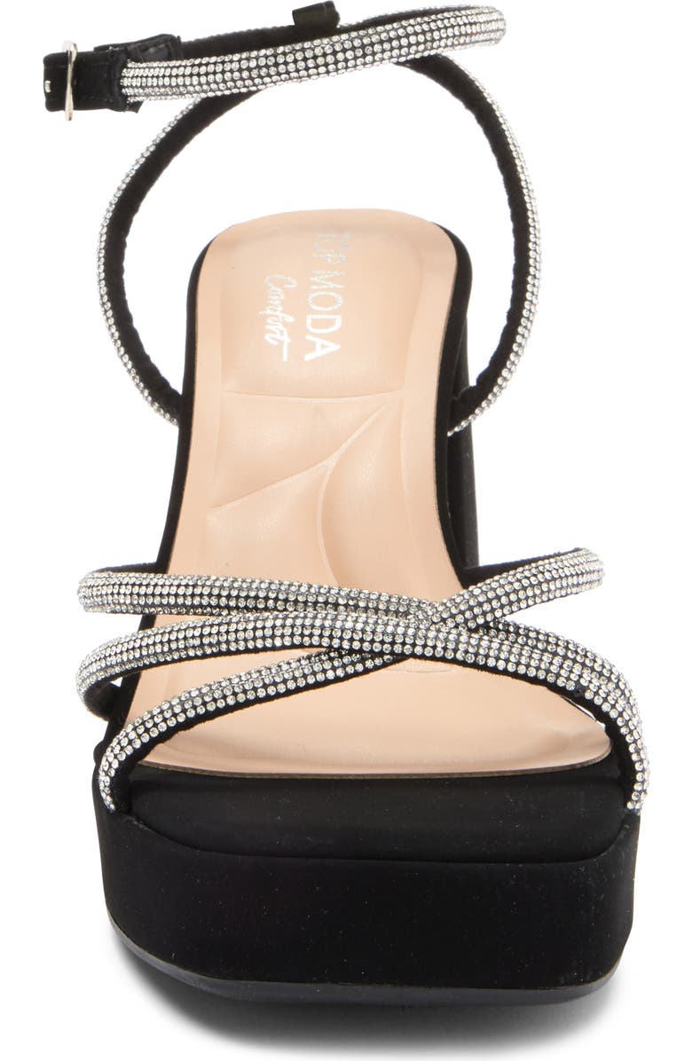 TOP GUY SHOES Crystal Platform Sandal, Alternate, color,