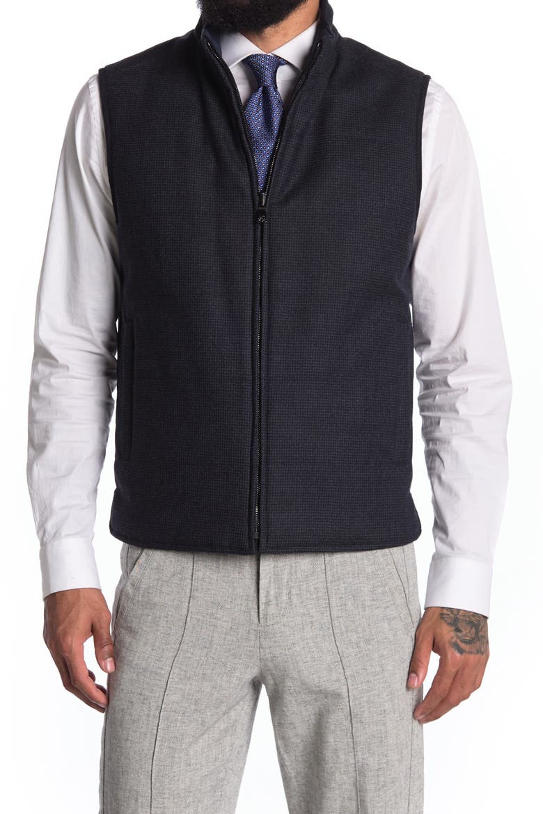 Reversible Sartorial Wool Vest, Main, color, NAVY