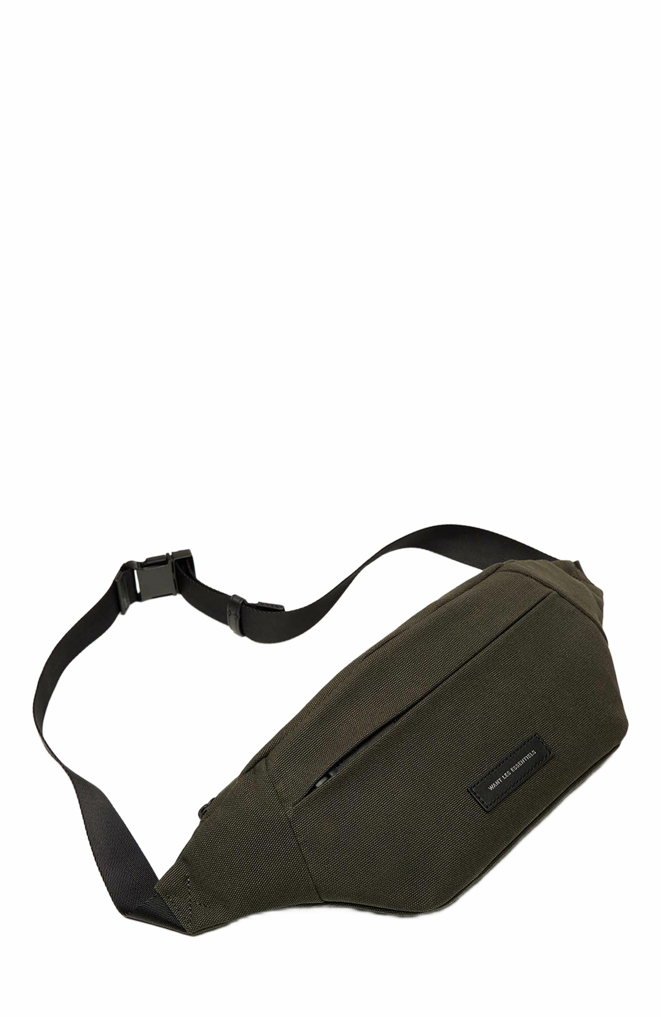 WANT Les Essentiels Atlin Organic Cotton Canvas Belt Bag, Alternate, color, Green