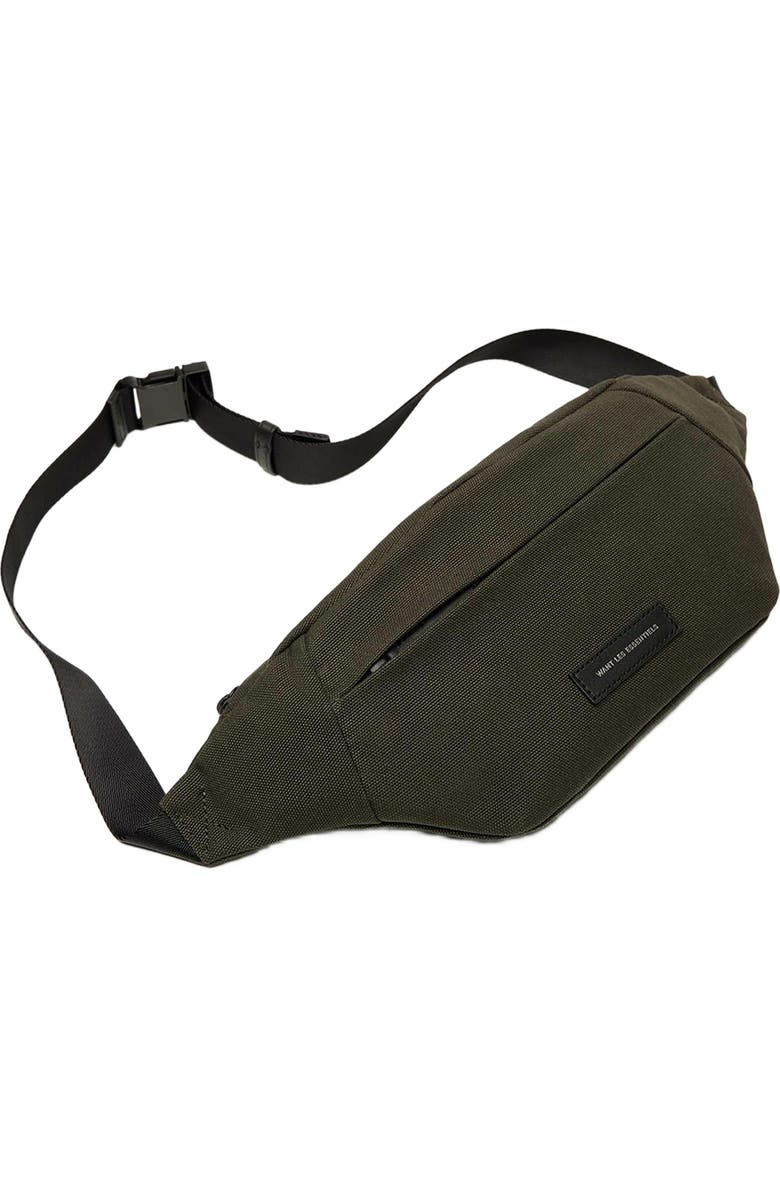WANT Les Essentiels Atlin Organic Cotton Canvas Belt Bag, Alternate, color, Green