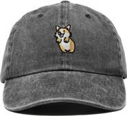 Dalix Leaping Corgi Embroidered Cap
