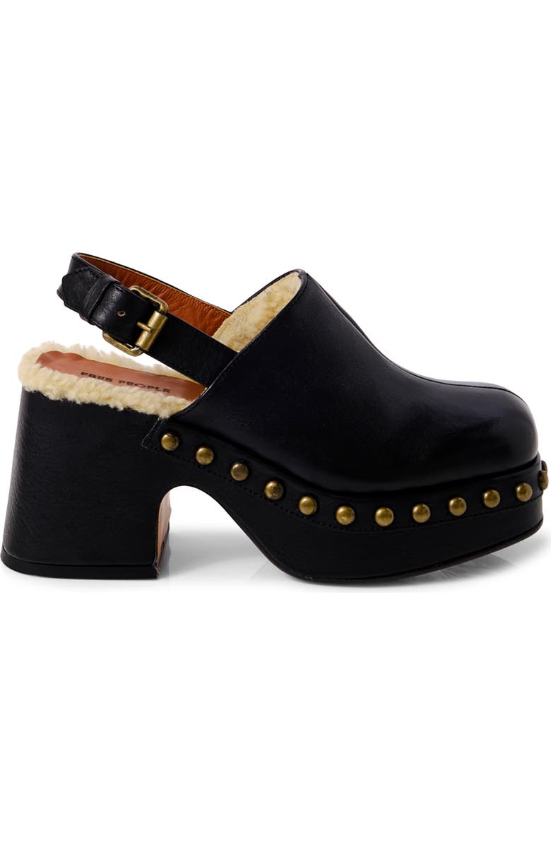 Free People Autumn Studded Slingback Platform Clog, Alternate, color, Black