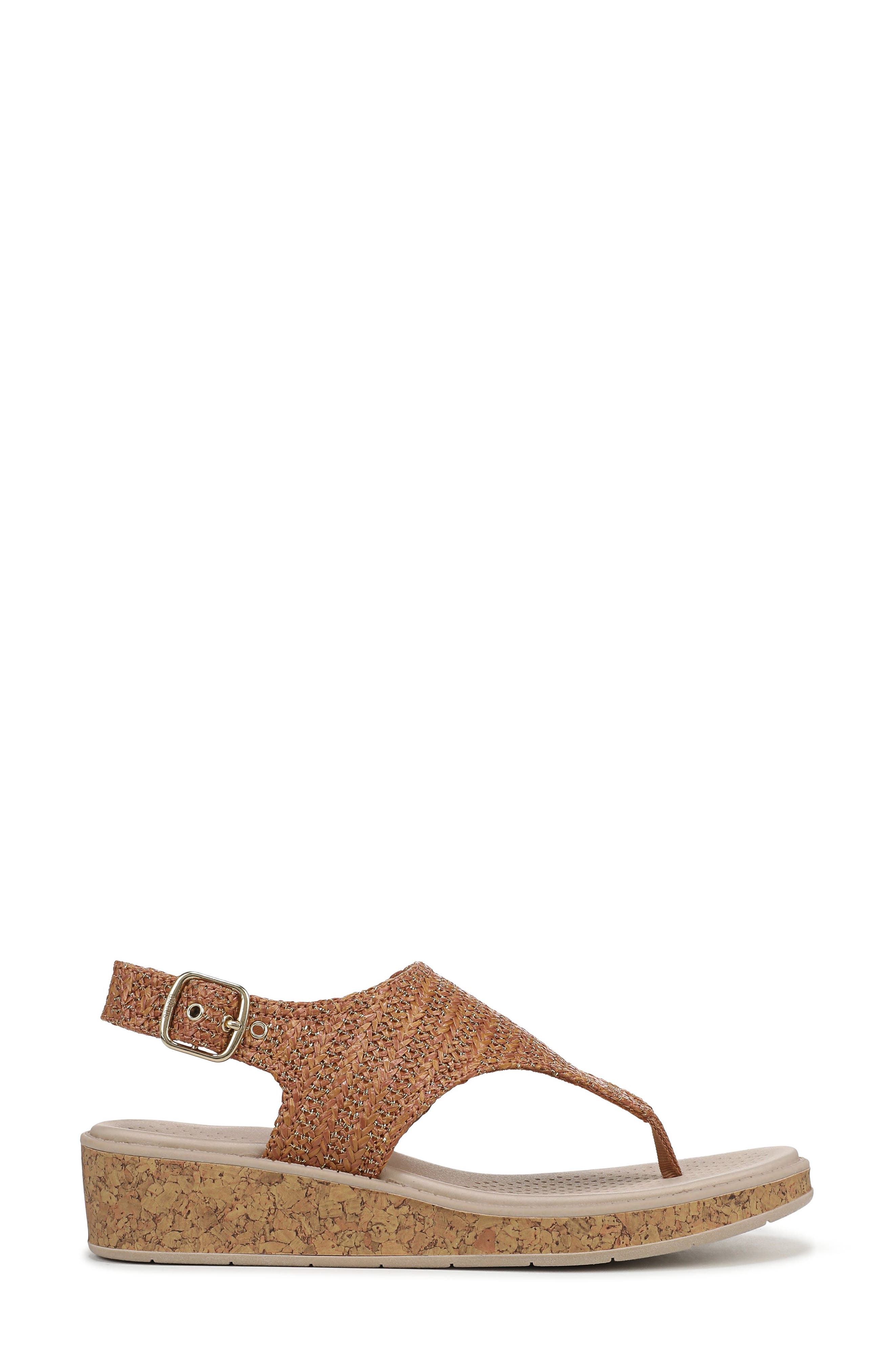 LifeStride Beachy Wedge Sandal, Alternate, color, Brown