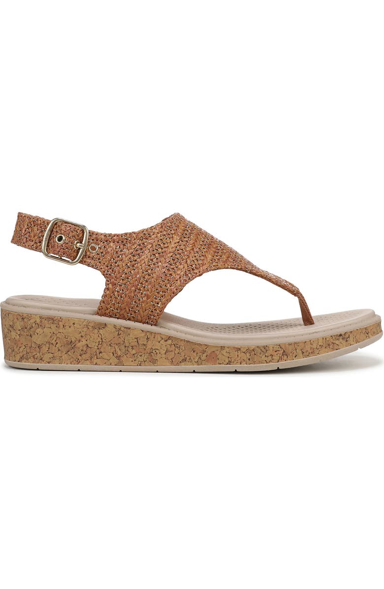 LifeStride Beachy Wedge Sandal, Alternate, color, Brown