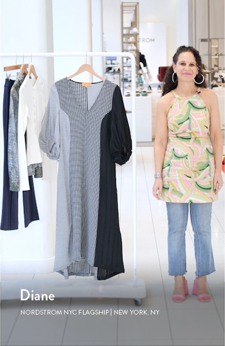 Mixed Print Shift Dress, sales video thumbnail