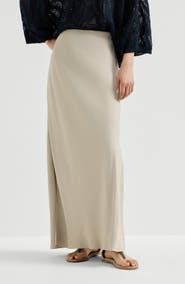 Brunello Cucinelli Bias-cut skirt