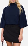 Blu Pepper Marled Mock Neck Sweater