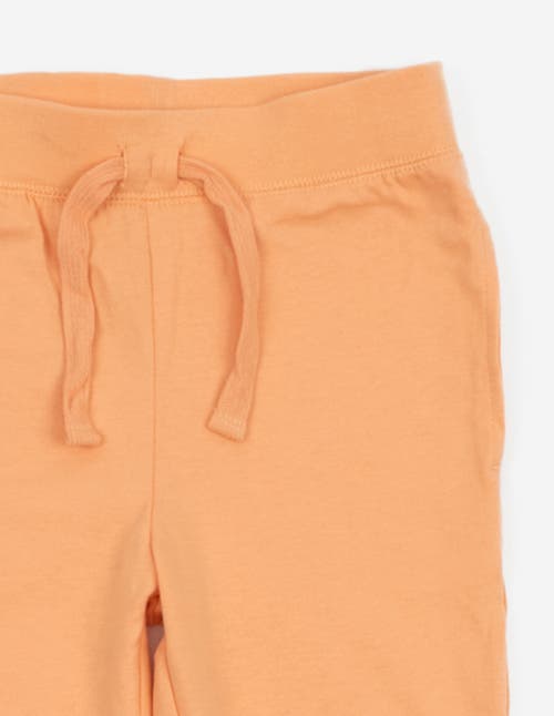 Leveret Kids 100% Cotton Lightweight Jogger Pants In Orange
