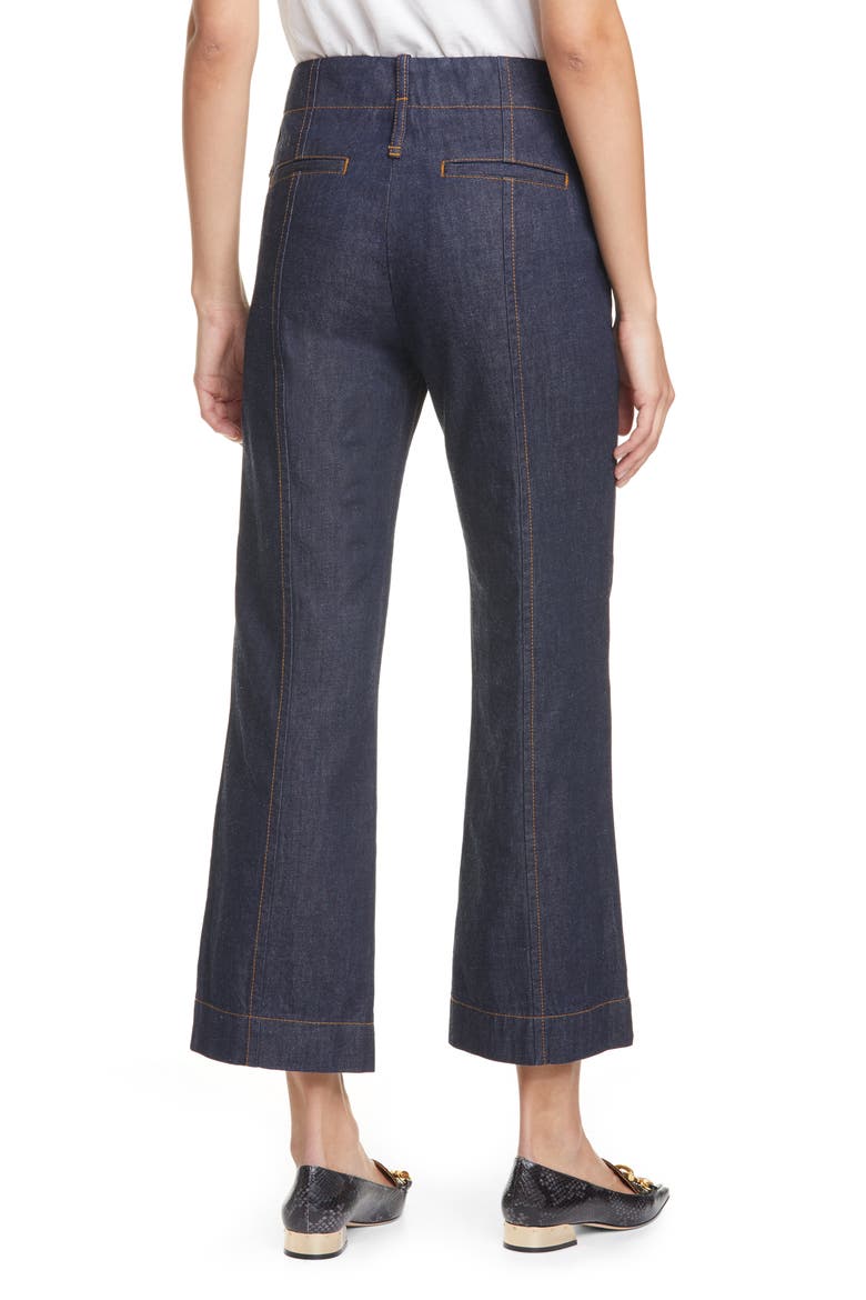 Crop Flare Nonstretch Jeans, Alternate, color, RESIN RINSE