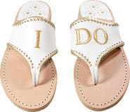 Jack Rogers Embroidered I Do Thong Sandal