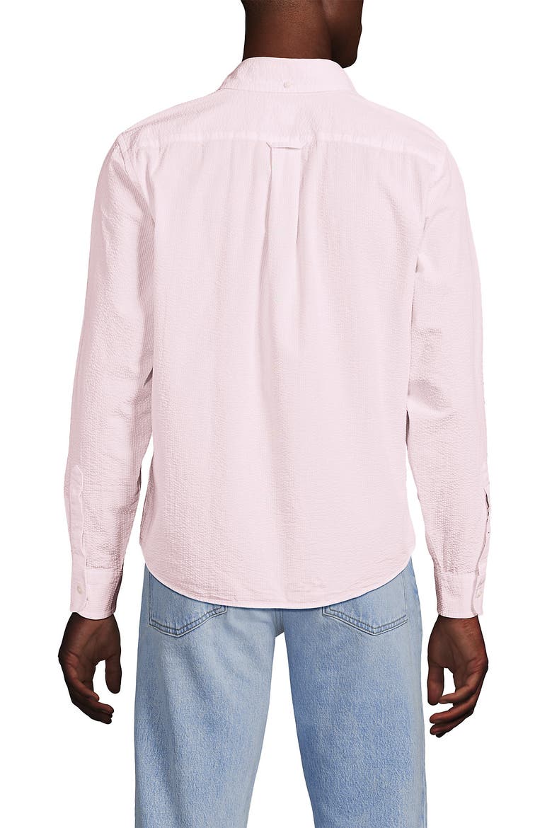 Long Sleeve Seersucker Shirt, Alternate, color, Sea Salt Pink Stripes