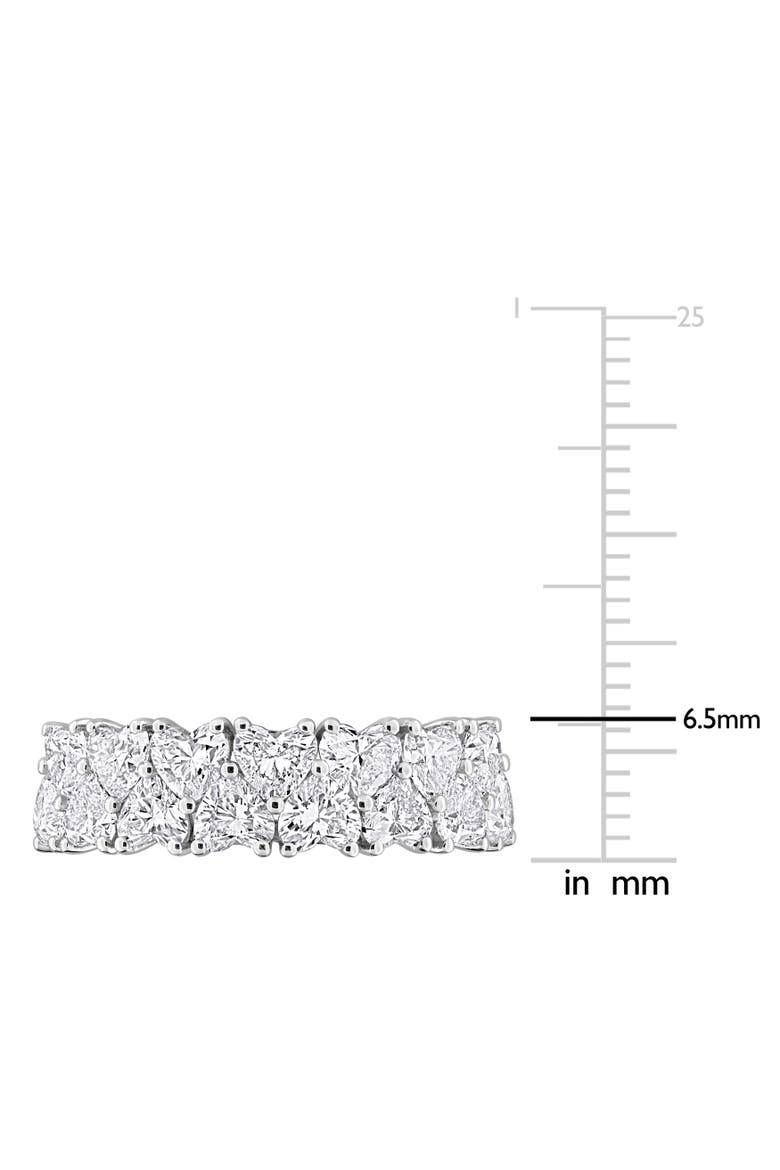 Lab Grown Diamond Double Row Ring 10k, Alternate, color, White Gold