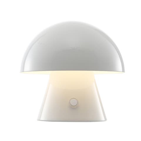 Porcini Contemporary Bohemian Rechargeable/Cordless Iron Integrated Portable LED Mushroom Table Lamp