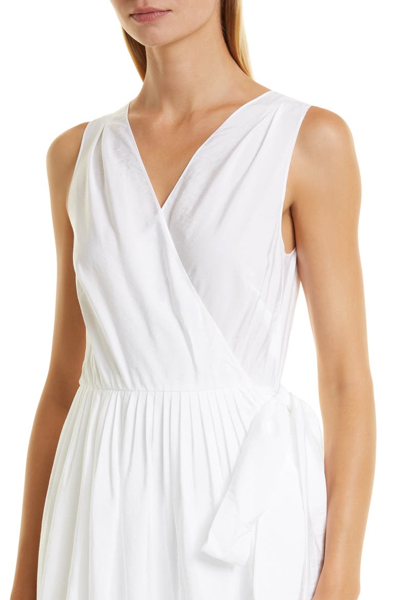 V-Neck Wrap Dress, Alternate, color, OPTIC WHITE