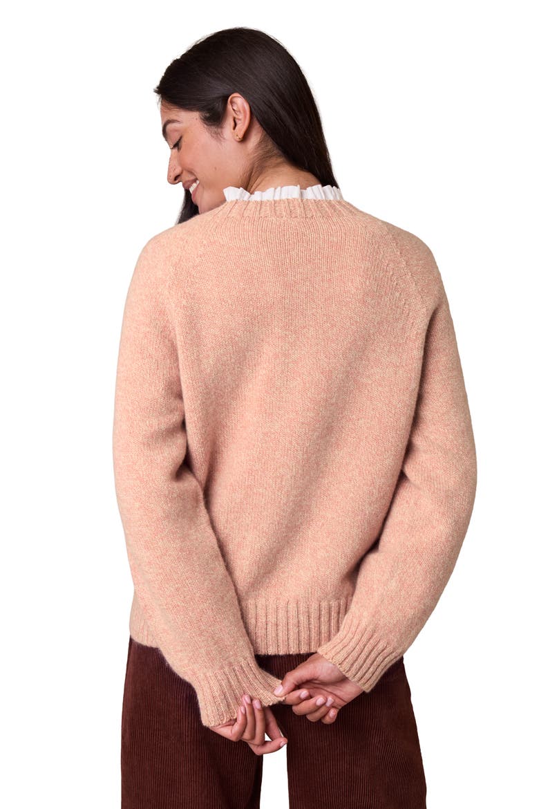 Supersoft Weekend Crew Neck Sweater, Alternate, color, Peony Marl