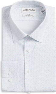 Nordstrom Trim Fit Floral Premium Performance Twill Dress Shirt