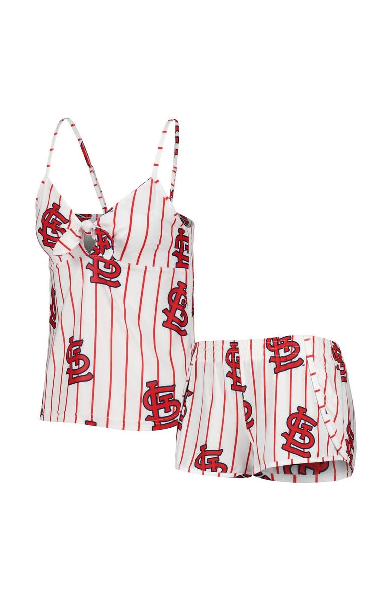 CONCEPTS SPORT Women's Concepts Sport White St. Louis Cardinals Reel Allover Print Tank Top & Shorts Sleep Set, Main, color, White