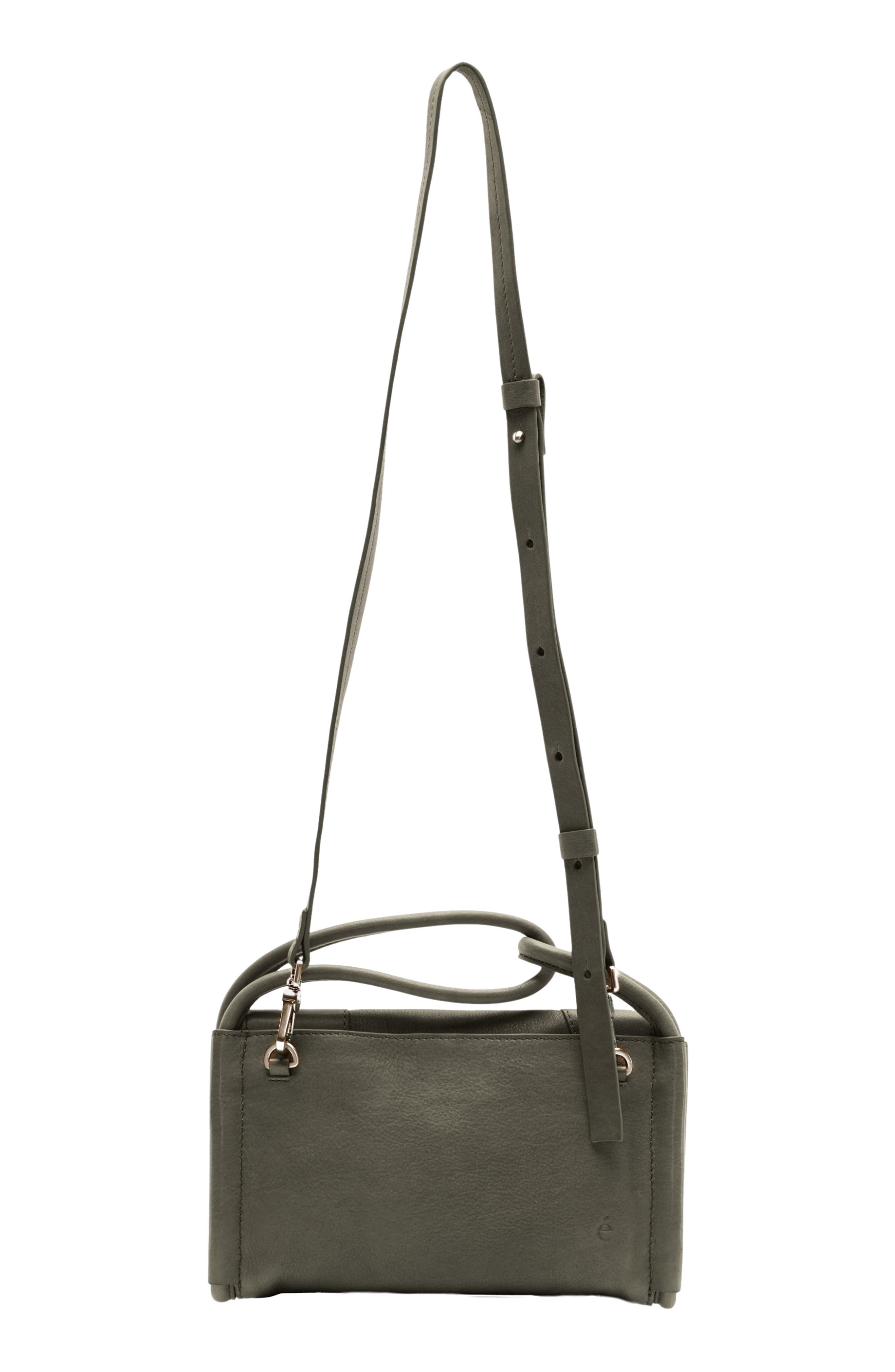 Martha Leather Crossbody Bag, Alternate, color, DARK MOSS
