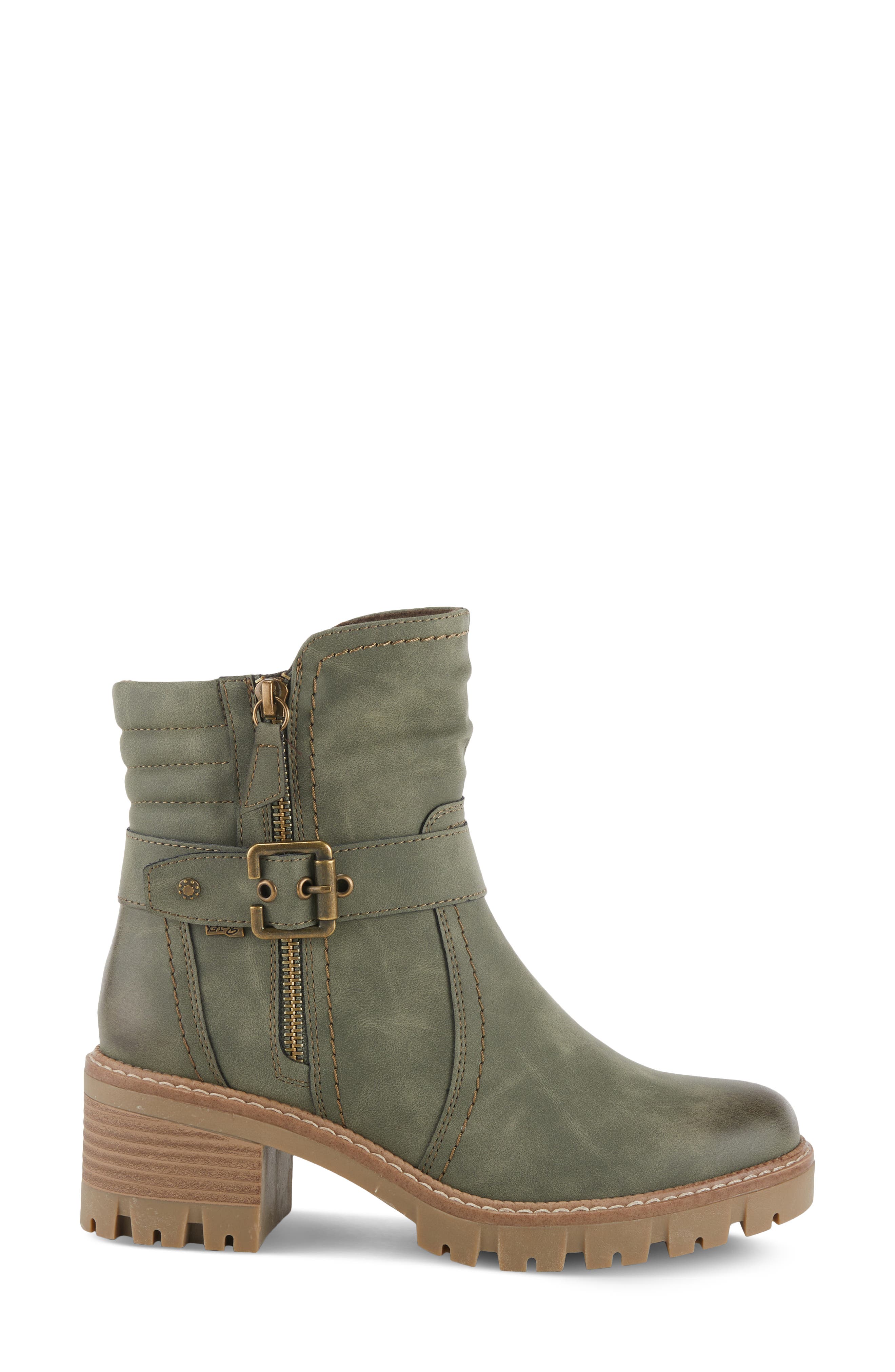 Smokies Faux Fur Bootie, Alternate, color, LIGHT GREEN