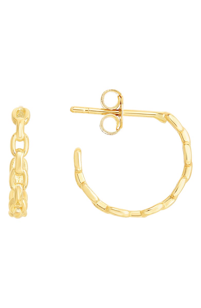 KARAT RUSH 14K Gold Chain Link Hoop Earrings, Main, color, Yellow Gold