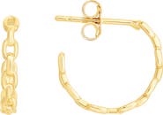 KARAT RUSH 14K Gold Chain Link Hoop Earrings