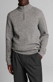 Vince Brushed Waffle Quarter Zip Pullover