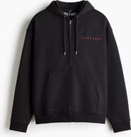 H&M Loose Fit Printed Zip-through Hoodie