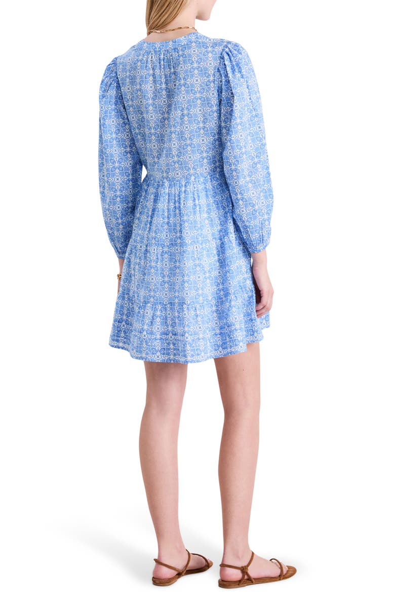 vineyard vines Long Sleeve Tiered Minidress, Alternate, color, 
