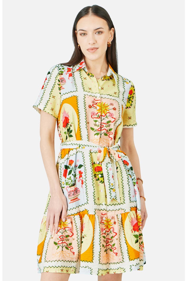 Sun Patchwork Print Shirt Dress, Alternate, color, Multi