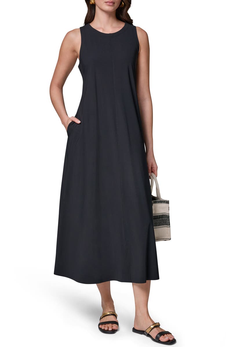 Donna Karan New York Sleeveless Midi Dress, Alternate, color, Black
