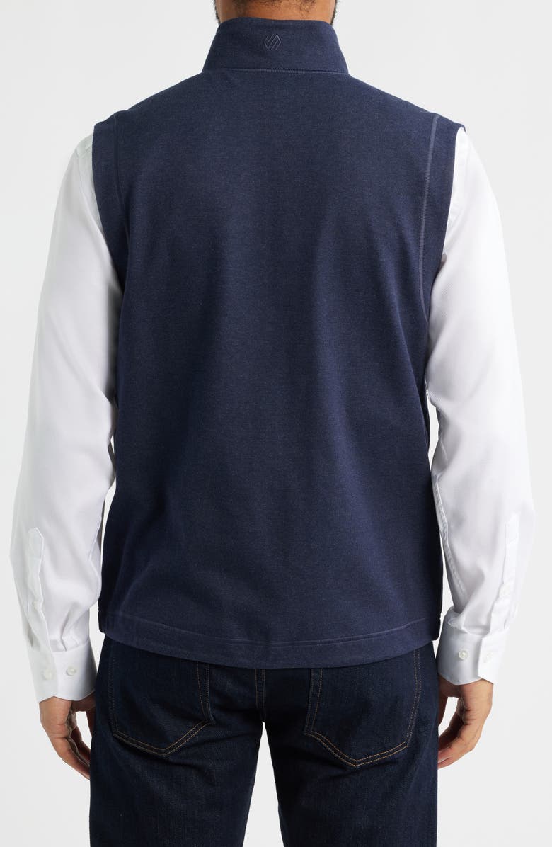 Johnston & Murphy Icon Reversible Knit Cotton Blend Vest, Alternate, color, Navy/ Storm