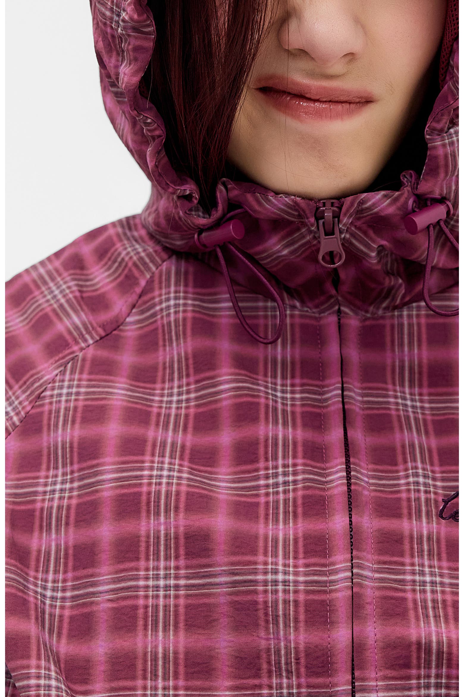 Frans Everts Shell Iets Frans Check Hooded Shell Track Jacket (Women) | Nordstrom