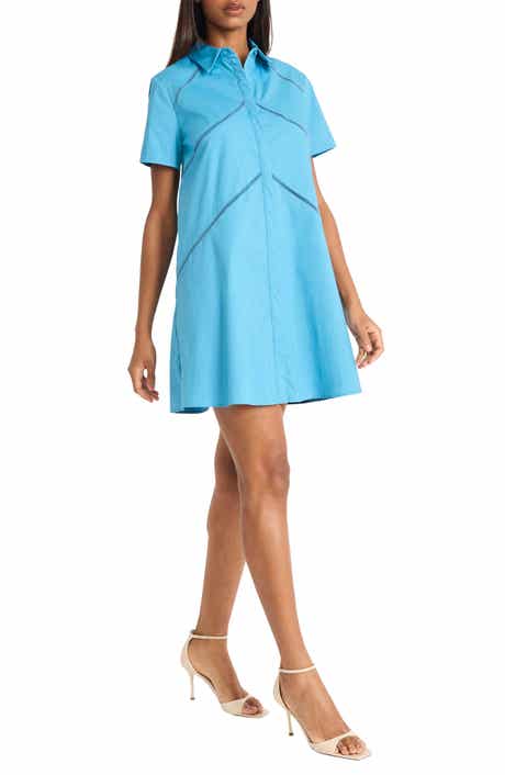 Donna Morgan Ladder Cutout Shirtdress