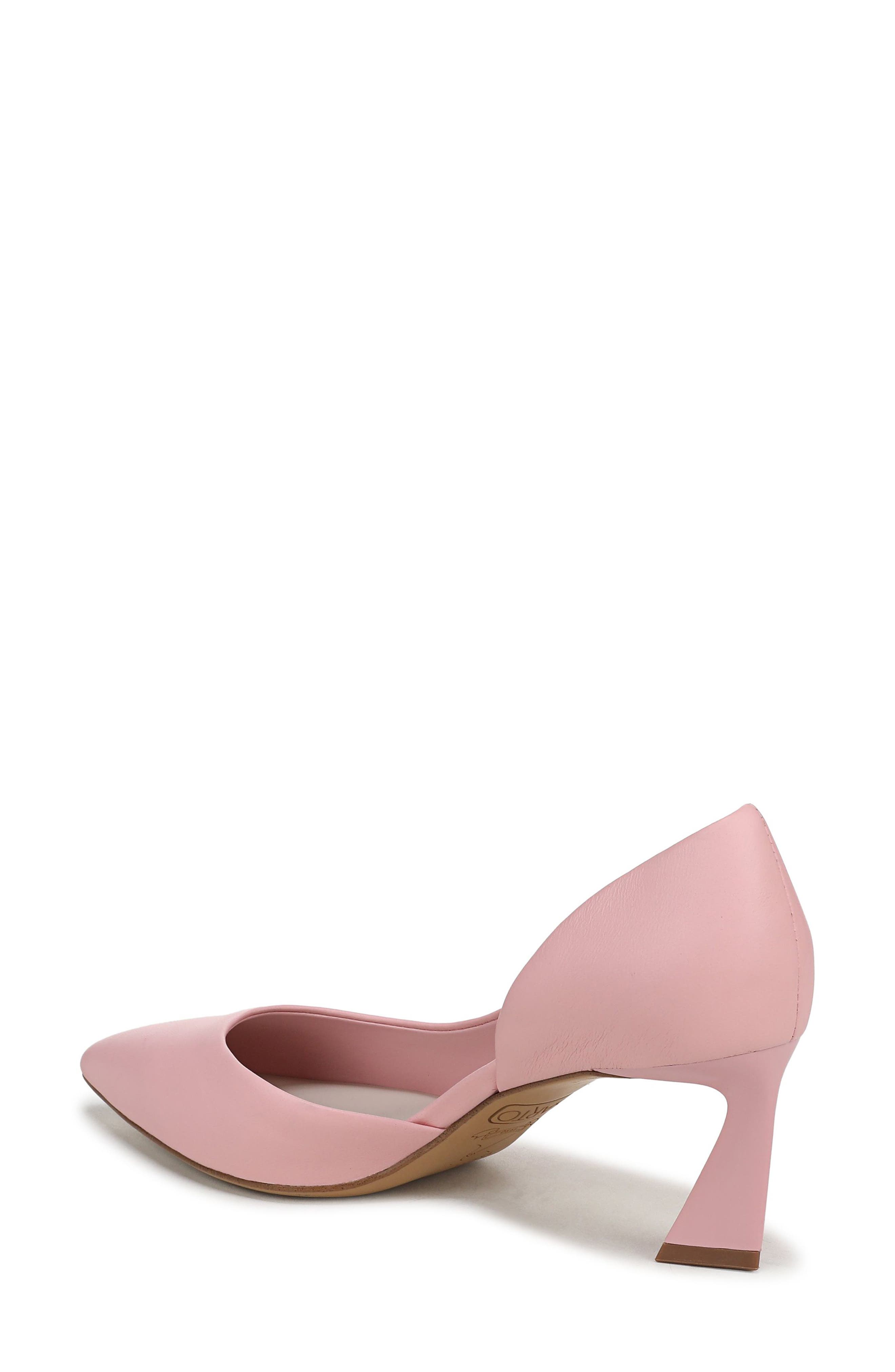 Tawny Pointed Toe Half d'Orsay Pump, Alternate, color, PINK