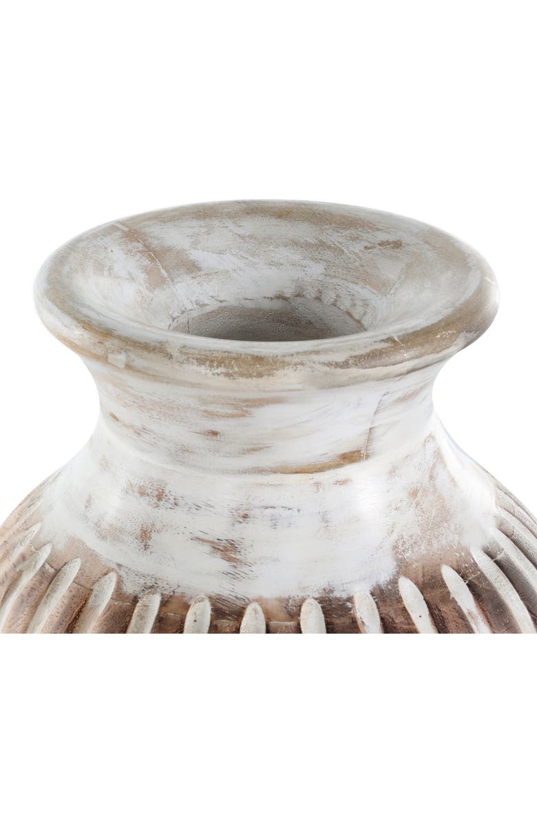 SONOMA SAGE HOME Textured Mango Wood Vase, Alternate, color, Brown