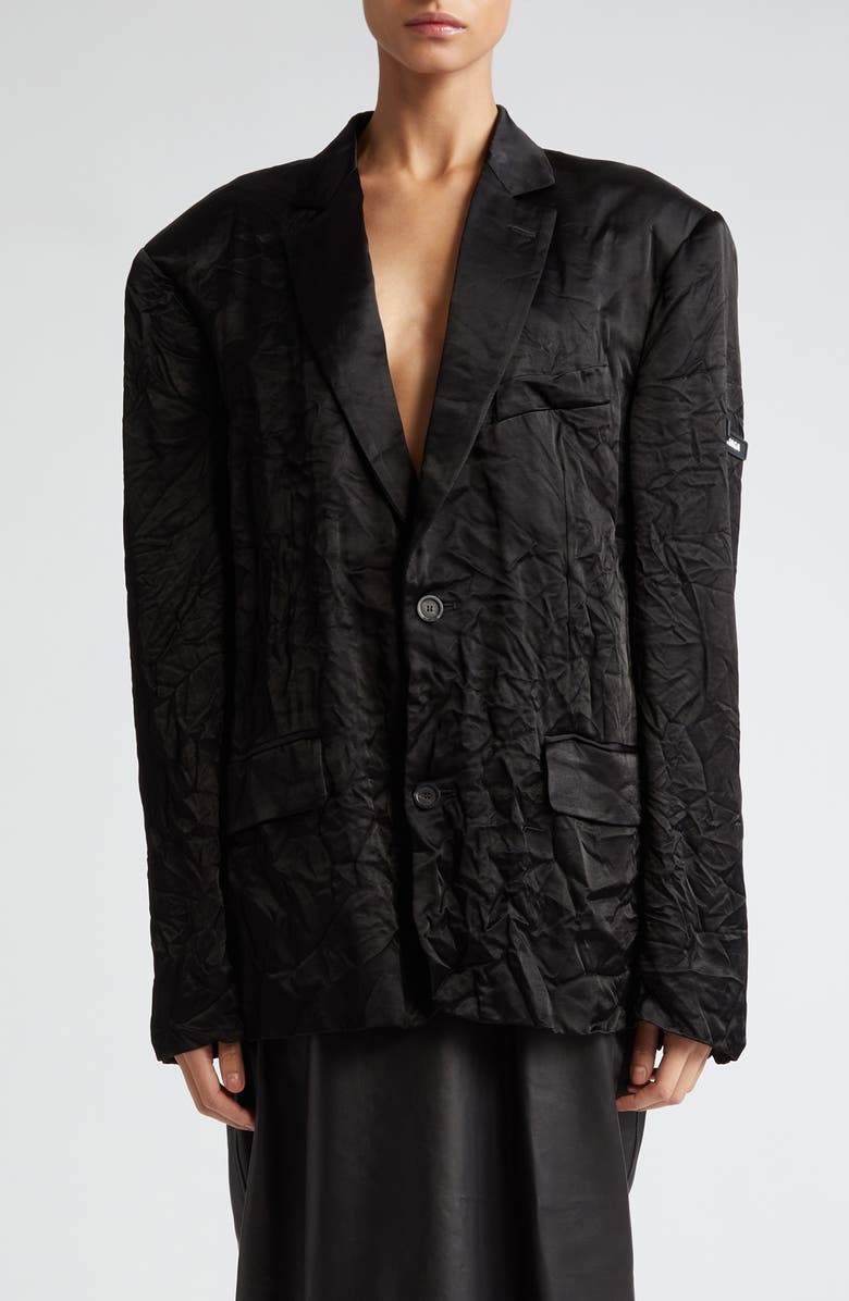 Balenciaga Washed Crumpled Blazer, Main, color,