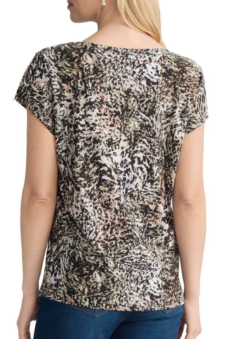 Print Boat Neck Top, Alternate, color, JONES BLACK MULTI