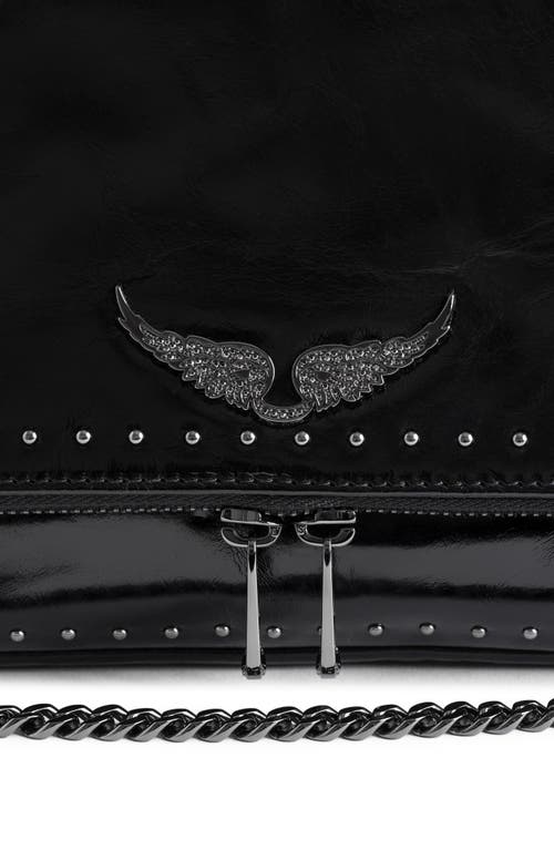 Zadig & Voltaire Rocky Ii Leather Crossbody Bag In Black