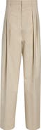 Bottega Veneta Faded Stripe Pleated Wool & Cotton Trousers