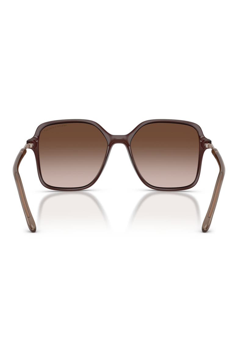 53mm Butterfly Sunglasses, Alternate, color, SHINY OPAL BROWN / BROWN