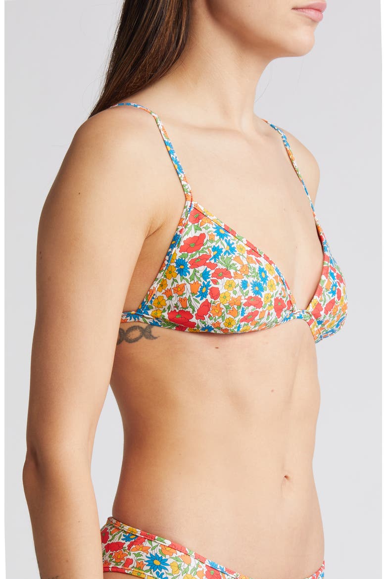 x Liberty London Yes Floral Print Bikini Top (Nordstrom Exclusive), Alternate, color, RED MULTI