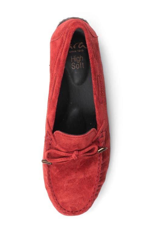 Ara Amarillo Leather Driving Shoe In Red
